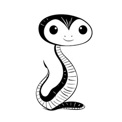 Fototapeta premium Viper. Viper simple black and white line art vector logo