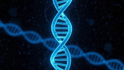 Rotating dna helix seamless loop animation for genetics research, medical science, and biotechnology visuals - Powered by Adobe