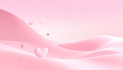 バレンタインデー背景｜ピンクとハートの抽象デザイン
