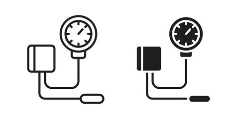 Blood pressure meter icons vector design template simple and clean
