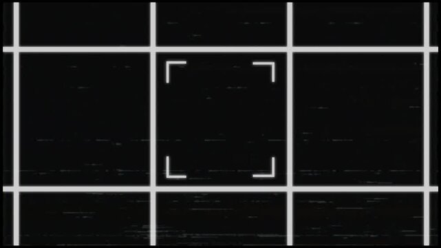 super 8mm film with white rectangle and black background