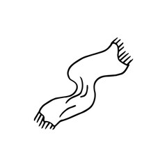 Fototapeta premium scarf sketch on a white background