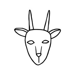 goat sketch on a white background