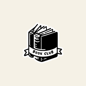 ook Club Logo, Minimal Reading Logo, Book Club Branding, Feminine Line Art Book Logo, Elegant Literary Logo, Modern Reading Club Identity, Book Lover Icon, Reading Club Logo, Book Icon Clipart, Litera