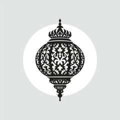 Fototapeta premium silhouette of Lantern (fanous) hanging