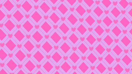 Fototapeta premium seamless pattern with pink hearts