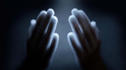 Digital compliance data security holographic document protected hands