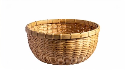 Woven Basket - A Detailed Close-Up on a Rustic Container.