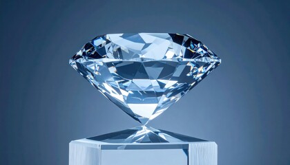 Sparkling Diamond on a Pedestal - A Symbol of Luxury and Elegance.