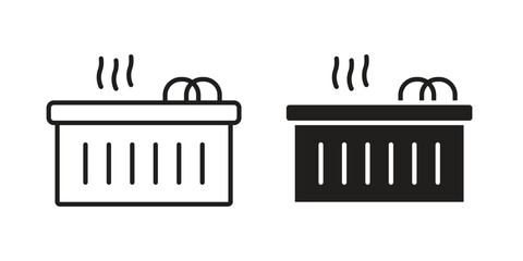Jacuzzi icons vector design template simple and clean