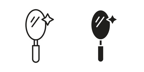 Makeup mirror icons vector design template simple and clean