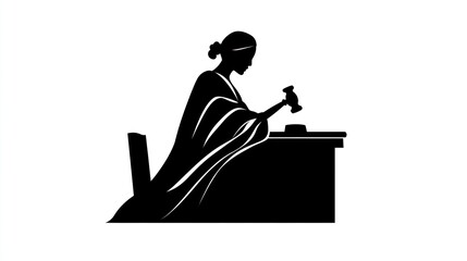 Judge Silhouette, Gavel, Formal Attire,  Justice, Law,  Courtroom,  Legal Proceedings,  Authority