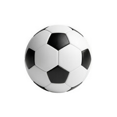 Fototapeta premium Black and white soccer ball isolated on transparent background