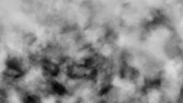 Flying through clouds. Forward aerial motion with depth and soft cloud layers. Design for cinematic transitions or dreamlike overlays. Realistic graphic animated footage