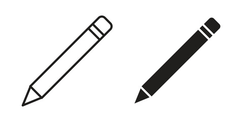 Pencil icons vector design template simple and clean