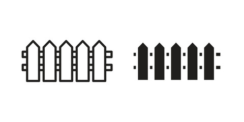 Plank fence icons vector design template simple and clean