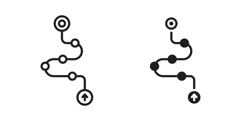 Roadmap icons vector design template simple and clean