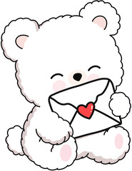 Valentine Love Letter Bear Pattern