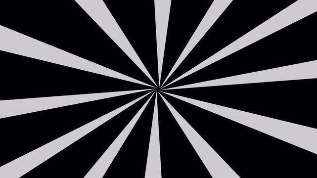 Abstract spinning sunburst stripe retro loop background, A striking sunburst pattern with alternating beams, Sunburst, radial, sun light, circus, stripe  in transparent background in 4K animation vv