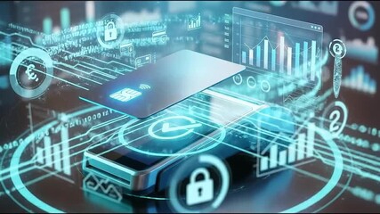 Seamless Financial Technology Ecosystem Secure Digital Transactions, Mobile Banking, and Data Protection via Advanced Fintech Solutions - Powered by Adobe