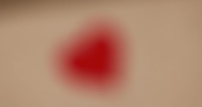 solid cardboard for packaging goods and products with red plastic hearts glued on , part of the corrugated cardboard packaging board with red hearts glued on