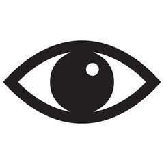 Simple Minimalist Black and White Eye Icon