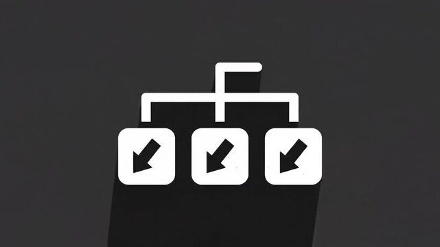 Abstract animation showing continuous inputs being processed through a structured automated workflow, representing efficiency, reliability, and modern business systems for corporate use.