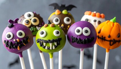 Spooky Halloween Cake Pops Assortment.
