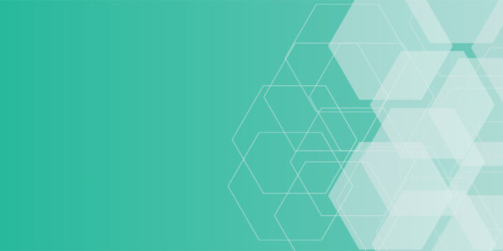 Mint green hexagon pattern background looks like honeycomb vector illustration modern graphic lighting effect.