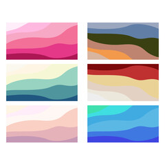 Set of Wave curve design, modern line pattern, graphic covec vector illustration .