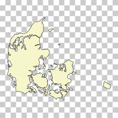 Denmark map symbol shape, travel web flat concept icon vector illustration .