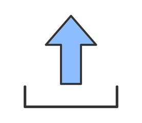 アップロードのシンプルなアイコンイラスト　ベクター