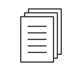 シンプルな書類のアイコンイラスト　ベクター