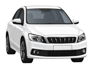 Naklejka premium car isolated on white background