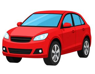 Obraz premium red car isolated on white
