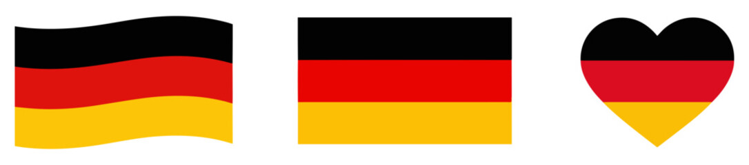 Obraz premium german flag icon set collection