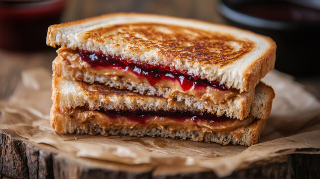 Fried peanut butter and jelly sandwich