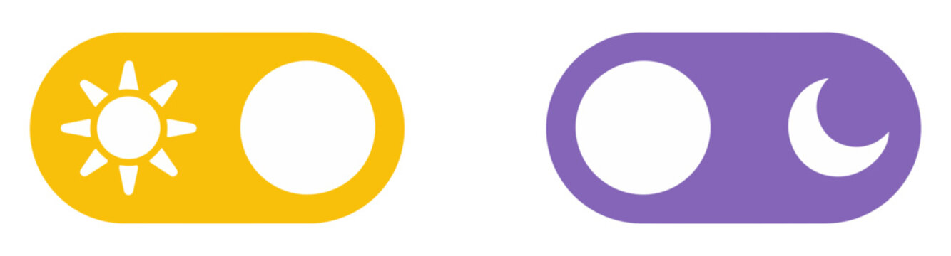 day night switch button vector