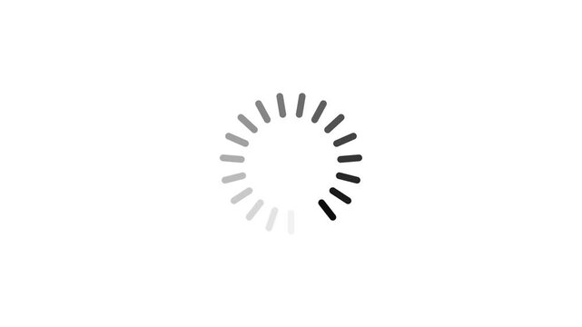Animated circular loading mark with white background and no background for clean UI progress indicator and system status animation