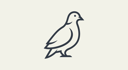 Obraz premium Minimalist vector line art icon of a graceful dove, symbolizing peace, freedom, and purity, ideal for modern branding, logos, or natural concept designs