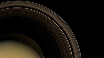 Saturn's stunning ring system in deep space