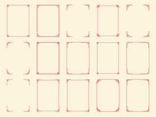 set of chinese traditional frame design, background decoration