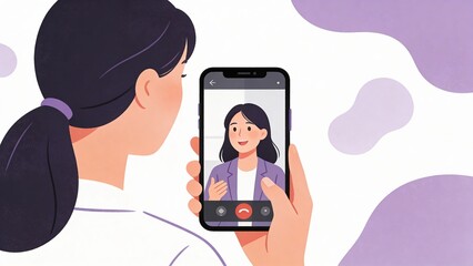 Woman on phone call with another woman