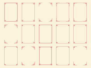 set of chinese traditional frame design, background decoration