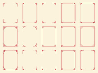 set of chinese traditional frame design, background decoration