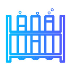 Fototapeta premium test tube gradient icon