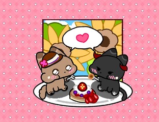 Naklejka premium teddy bear with gift