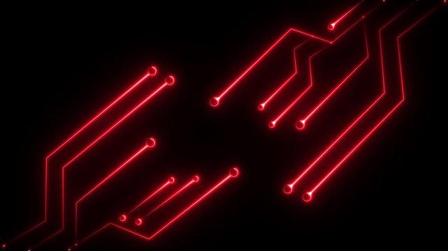 Abstract geometric connect lines and dots.Simple technology graphic background.Illustration Vector design Network and Connection concept. Neon glowing Circuit Logo Template icon design animation