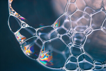 3d render of a blue dna molecule with geometric pattern and science design