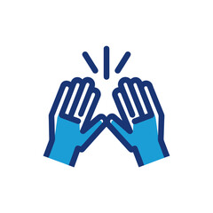 Fototapeta premium Celebratory high five isolated on transparent background